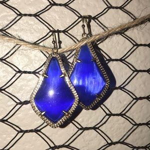 Kendra Scott blue/gold earrings